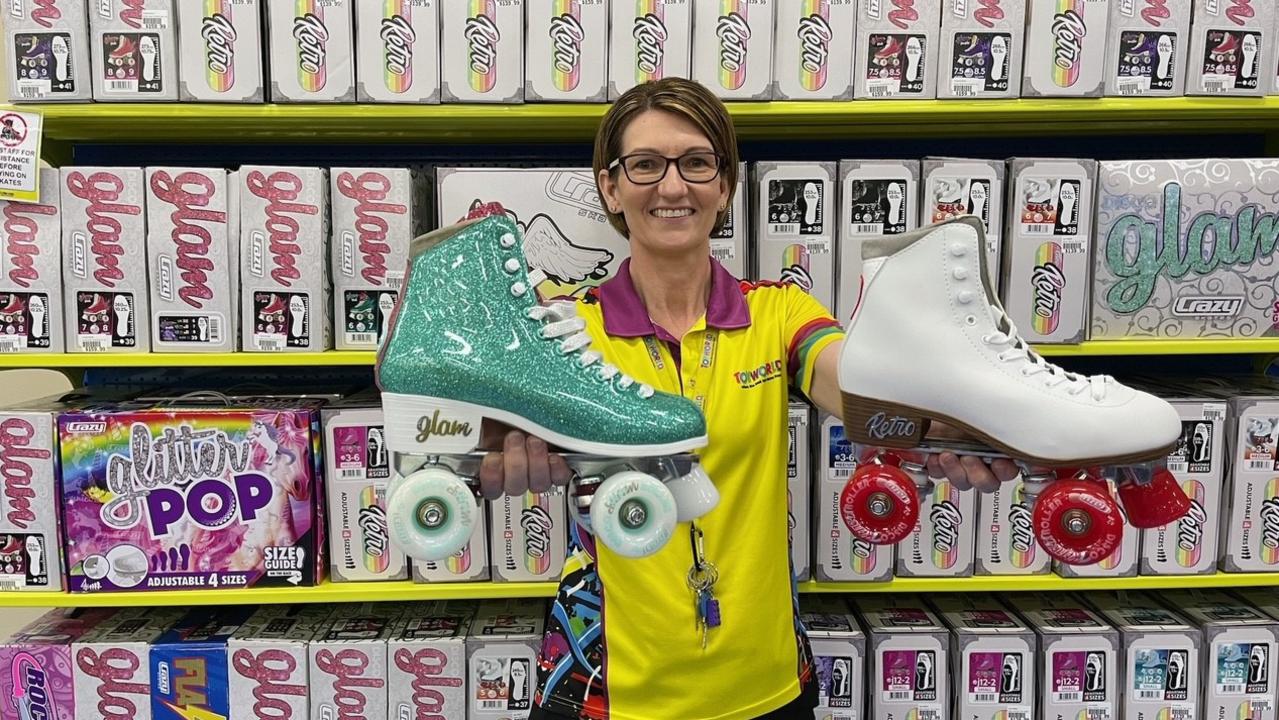 Toyworld Rockhampton co-owner Katrina Boyce says roller skate sales have 'exploded', with 425 pairs sold at the North Rockhampton store in December last year.