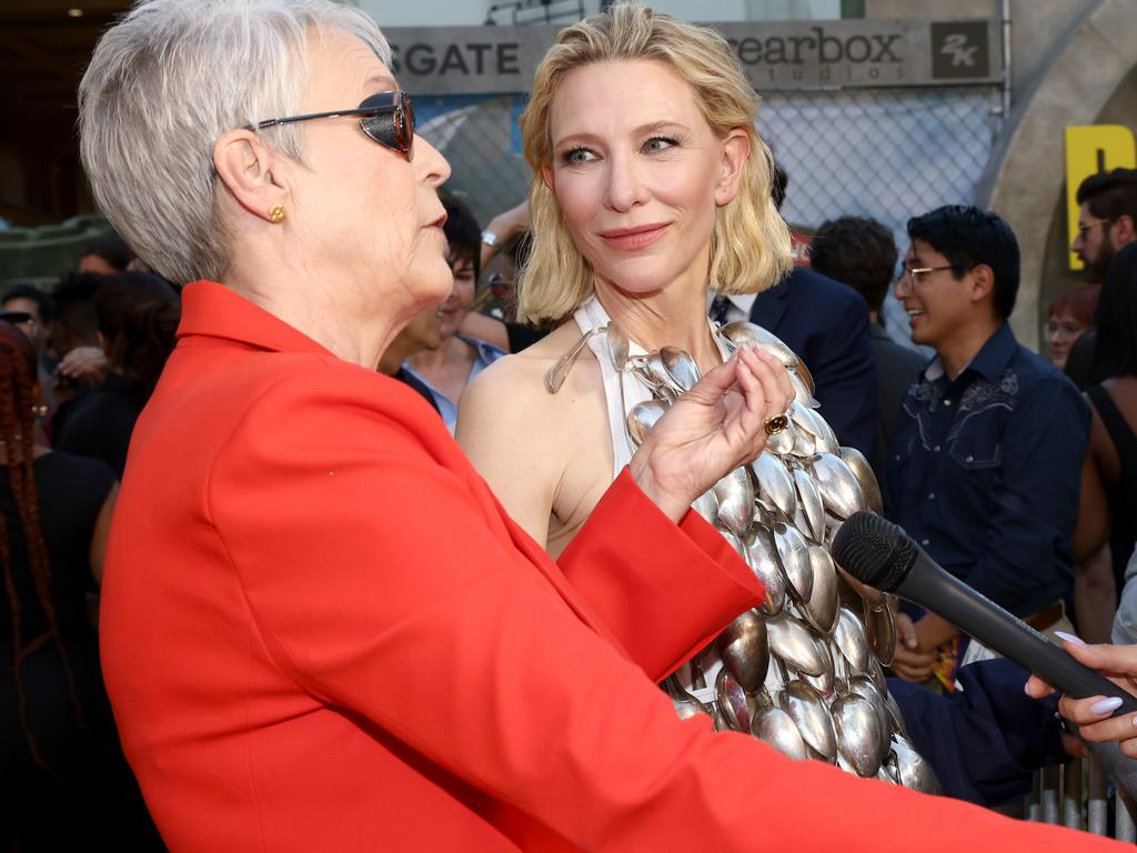 Jamie Lee Curtis and Cate Blanchett attended the Borderlands in LA this week. Picture: Tommaso Boddi/Getty Images for Lionsgate