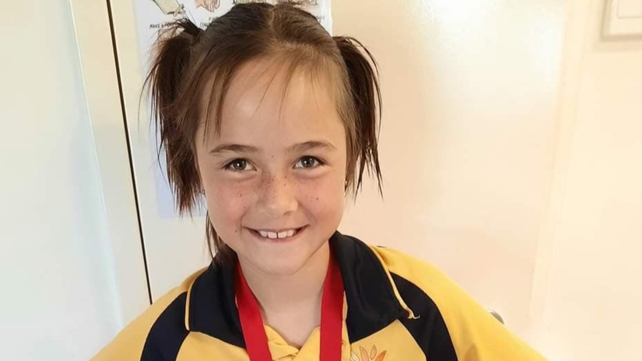 Ruby McKie, the nine-year-old hit by a car at Finke. Picture: Supplied