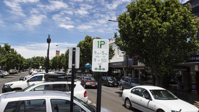 Toowoomba CBD parking in Ruthven St. Picture: Kevin Farmer