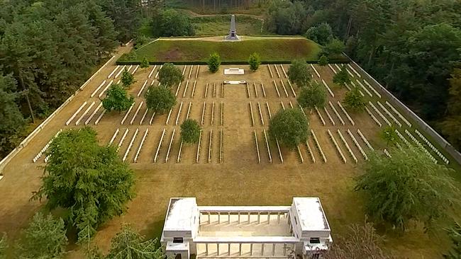 Graves and memorials at Polygon Wood.