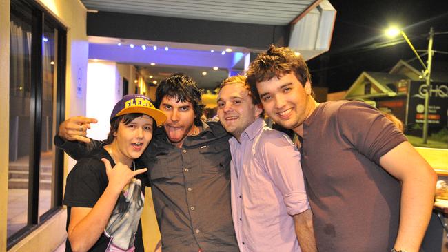 (L-R) Mackenzie Williams, Reece Sullivan, Nathan Jackson and Corey Boyer at Bojangles Nightclub, Goondoon Street, Gladstone. Photo Christopher Chan / The Observer