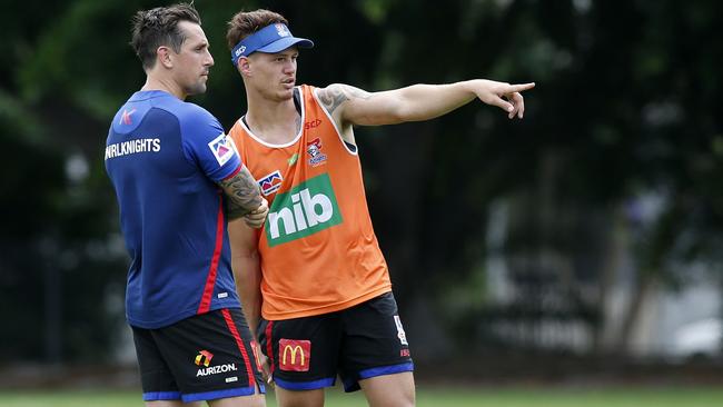 Kalyn Ponga and Mitchell Pearce have become good friends.