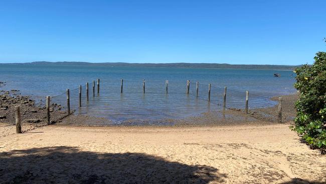 An Island off the Qld coast, with a growing population, could lose the only spot where residents can swim. Picture: Supplied.