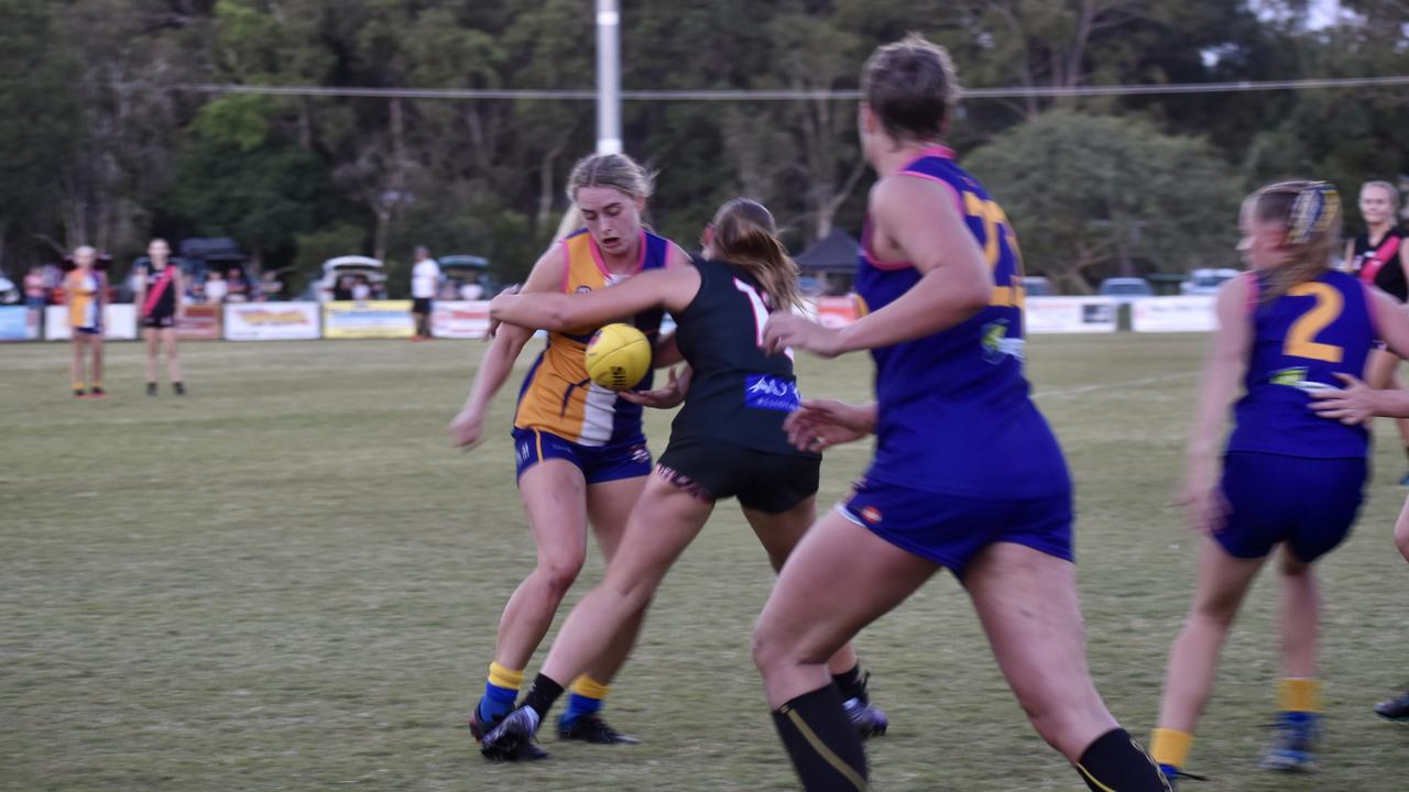 Hervey Bay Bombers have won the Wide Bay Women’s Grand Final against the Bundy Eagles. Picture: Isabella Magee