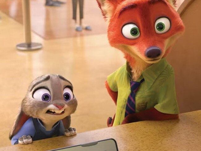 No doubt she’s binge watching Zootopia with her daughter Scout.