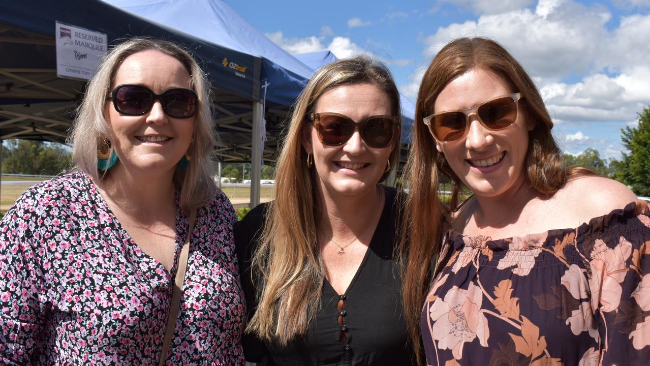 Lyn O, Tamara J and Sharon J at the 100 Club Cup race day 2023 in Gympie.