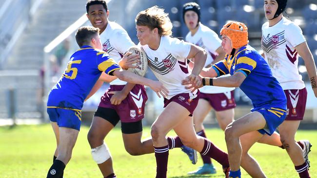 Redcliffe SHS’s Nate Berrigan playing for Queensland. Picture, John Gass