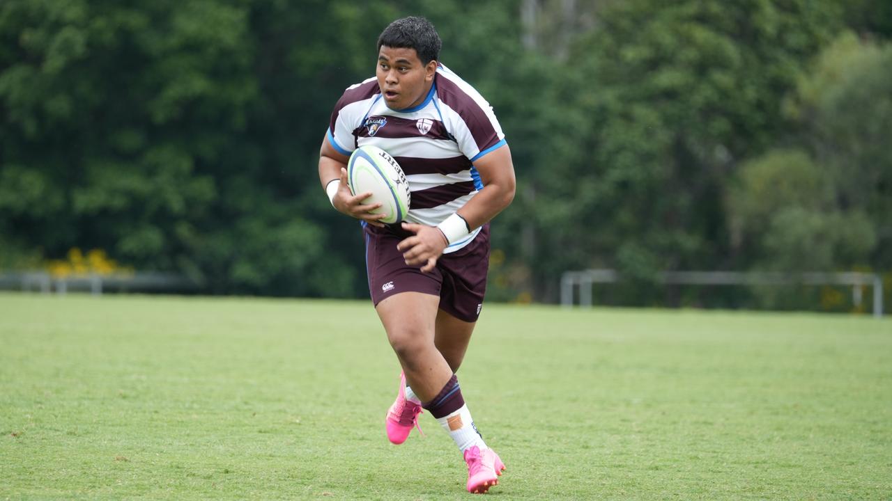 Kingbenjamin Swirling. TAS First XV rugby action between St Paul's and John Paul College.