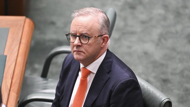 Prime Minister Anthony Albanese during Question Time at Parliament House in Canberra. Picture: NewsWire / Martin Ollman