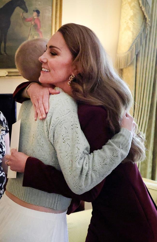 Princess Kate hugged Liz Hatton. Picture: Instagram/@princeandprincessofwales