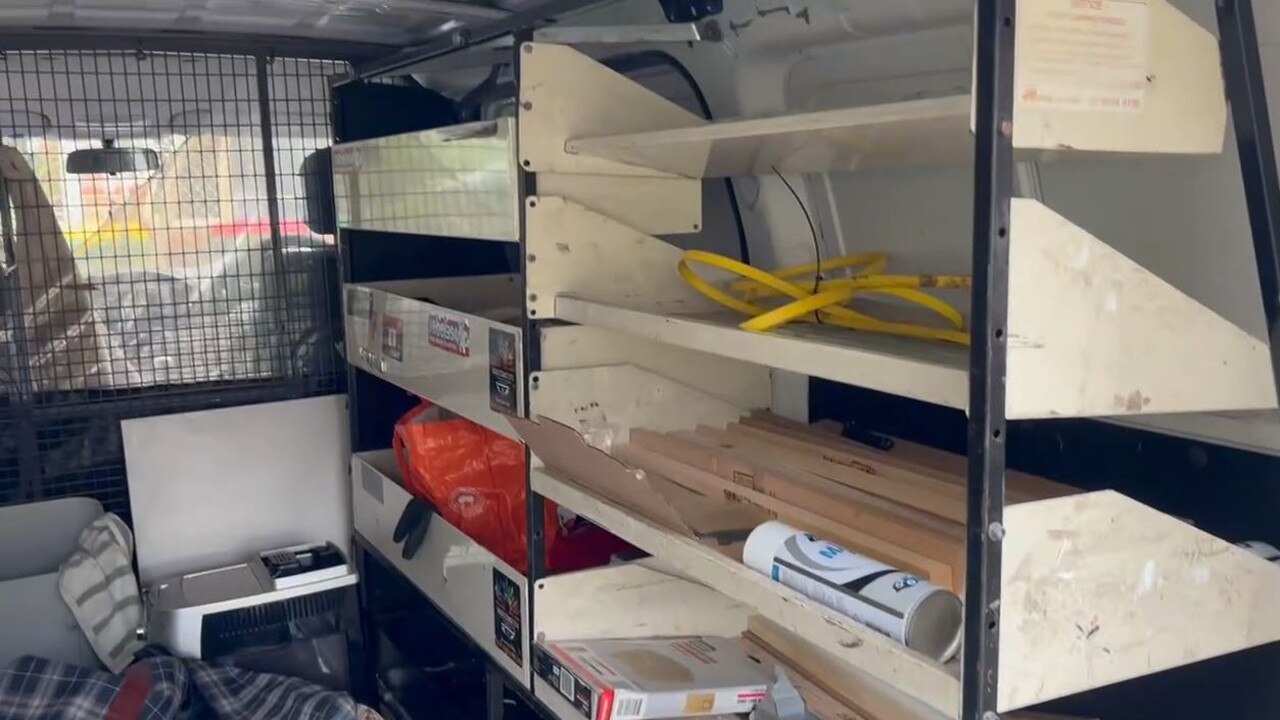 The van was left empty of tools and equipment worth about $2000.