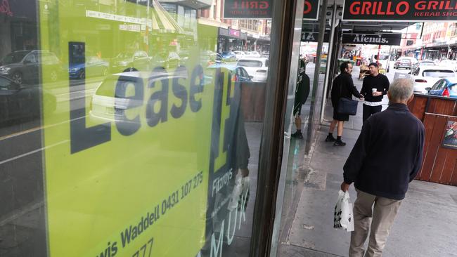 An empty shop in Prahran. Picture: NCA NewsWire/ David Crosling