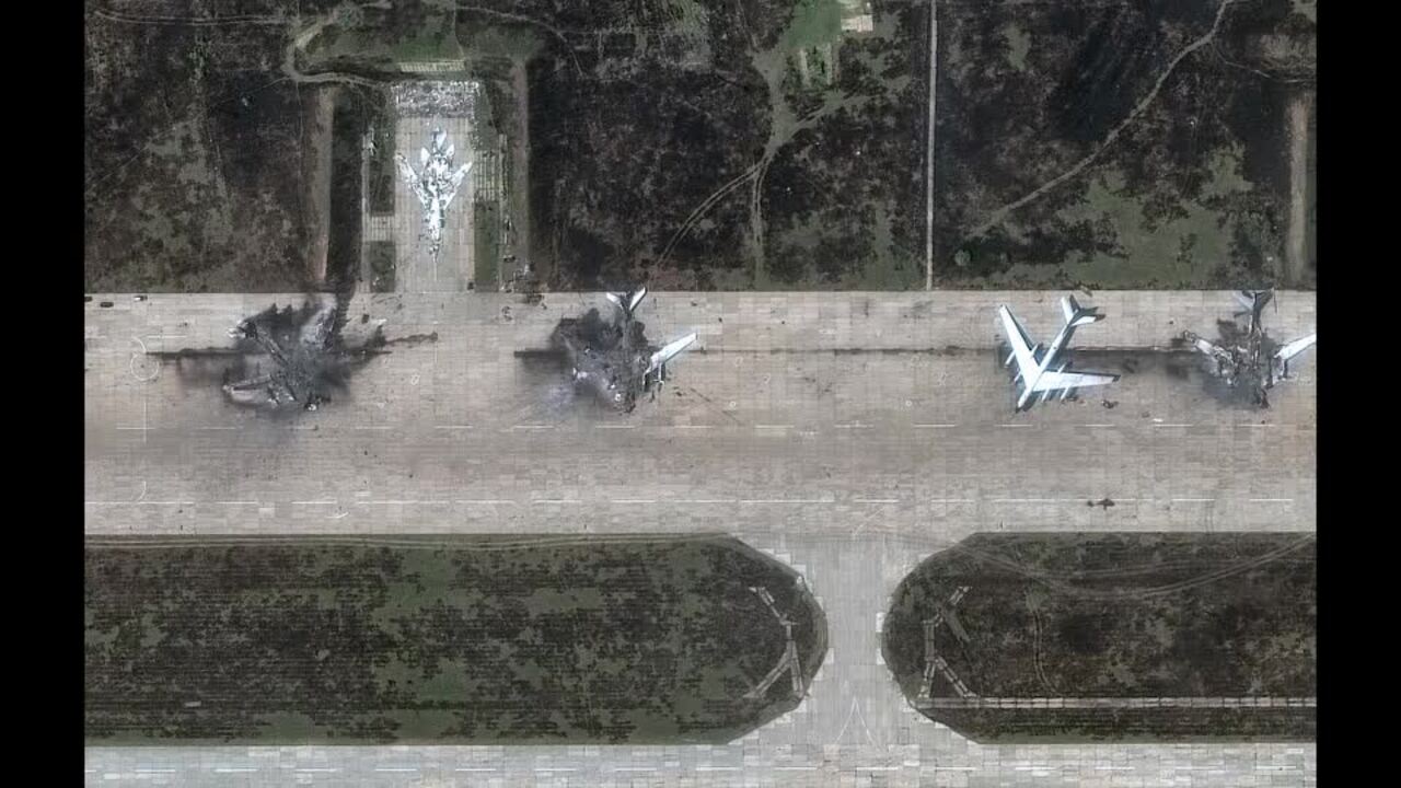 Satellite Imagery Shows Damage at Russian Airbases After 'Spiderweb' Drone Attack