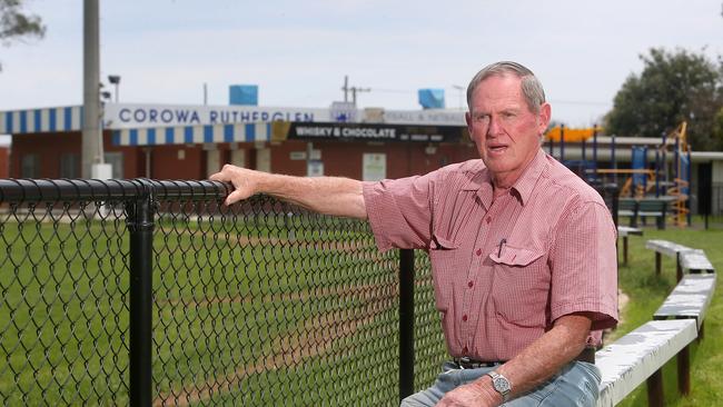 Corowa-Rutherglen life member Fred Longmire supports another merger between clubs in Corowa and Rutherglen. Picture: Yuri Kouzmin