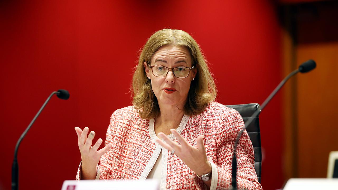 PwC acting CEO Kristin Stubbins giving evidence at a NSW Parliamentary inquiry. Picture: Jane Dempster/The Australian