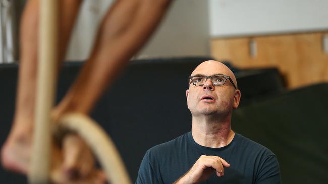 Yaron Lifschitz directing a Circa rehearsal at the Judith Wright Centre, Fortitude Valley. Picture: Lyndon Mechielsen