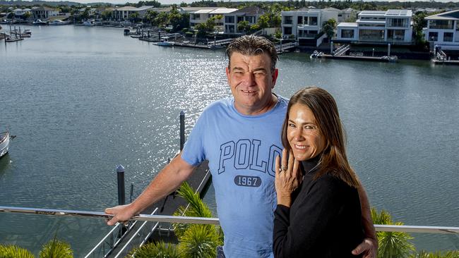 Scott Hookey with his wife Lisa Hookey. Picture: Jerad Williams