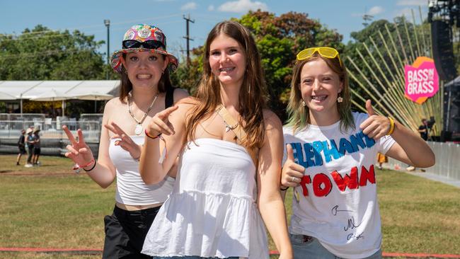 Erin Lukitsch, Ana Luiz and Lucy Jones at the 2024 edition of BASSINTHEGRASS. Picture: Pema Tamang Pakhrin