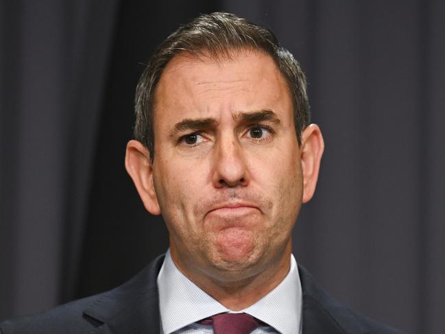 CANBERRA, AUSTRALIA  - NewsWire Photos - November 21, 2024: Federal Treasurer Jim Chalmers holds a press conference at Parliament House in Canberra. Picture: NewsWire / Martin Ollman