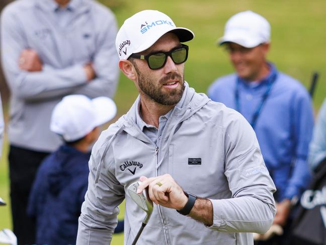 5/02/2024 Glenn Maxwell during a Callaway golf launch at Sandy Golf Links in Cheltenham. Aaron Francis / Herald Sun