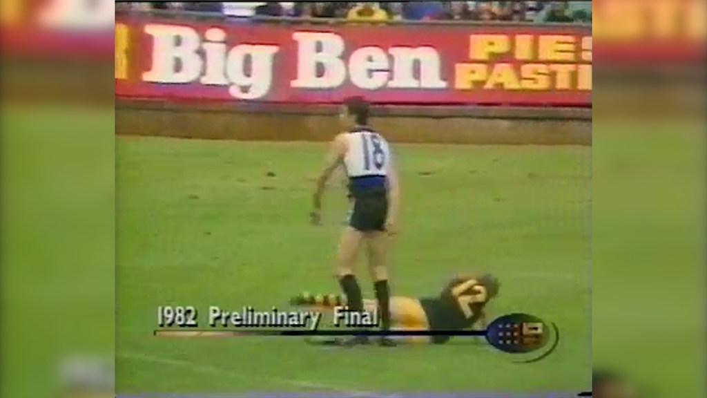 Dave Granger hits Graham Cornes in the 1982 SANFL preliminary final — Australia’s
