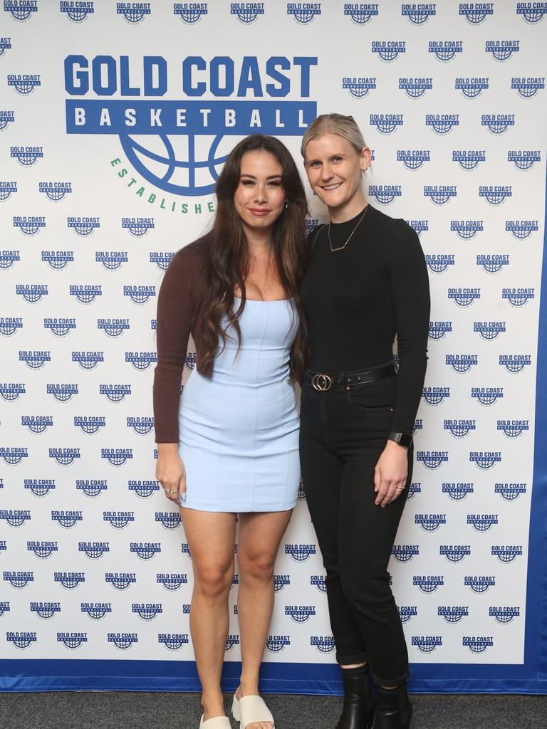 Gold Coast Rollers host the Logan Thunder in the first elimination final of the NBL1 North conference finals. Lexi Partell and Lisa Papa 12 August 2022 Carrara. Picture by Richard Gosling