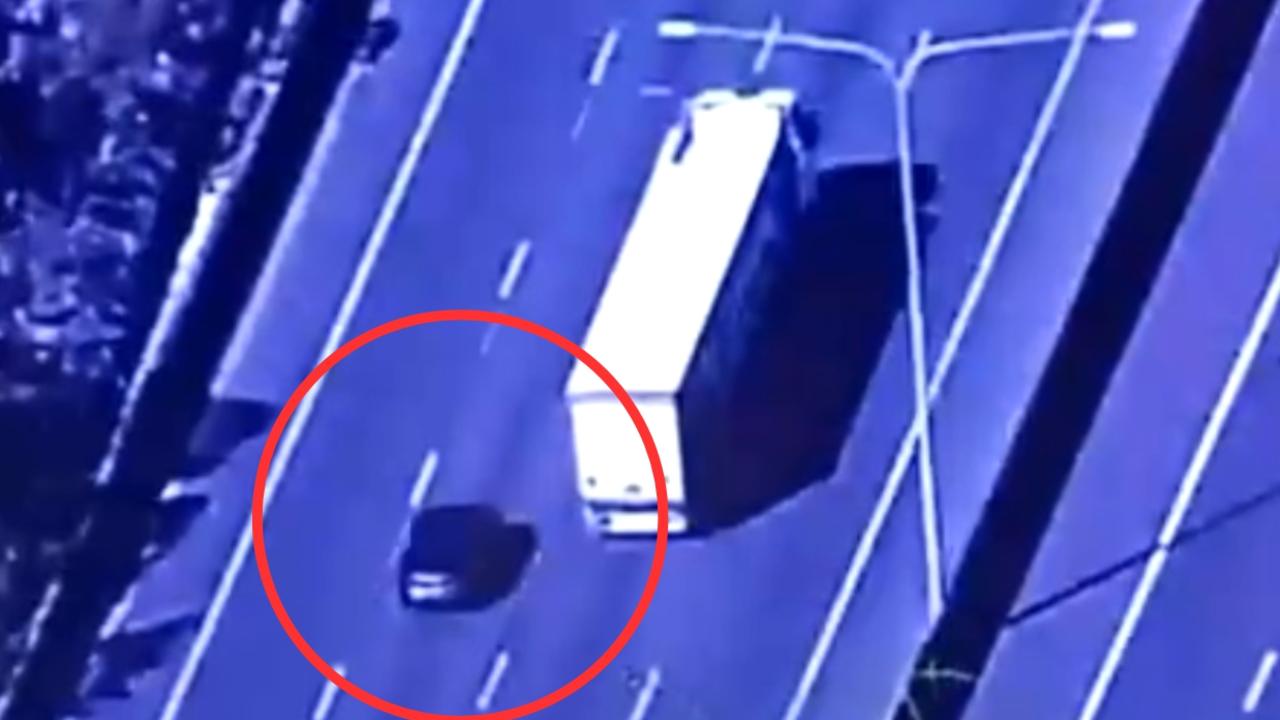 Teenagers in stolen Audi lead police on wild dangerous chase across Brisbane and Logan. Picture: Leaked Polair footage.