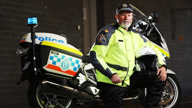 Police Sergeant Steve Dine said an officer has been left shaken after being reversed at twice during “a routine traffic stop”. Picture: Zak Simmonds