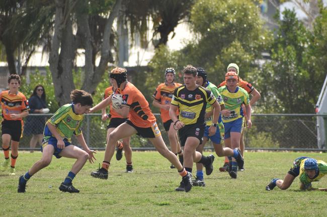 Mark Morrow in the Wests Tigers v Wanderers clash in the RLDM U14s final in Mackay, August 14, 2021. Picture: Matthew Forrest