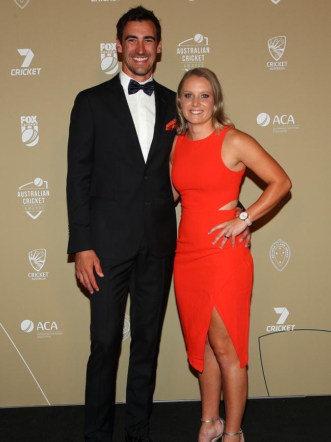 Mitchell Starc and Alyssa Healy. Picture: Getty