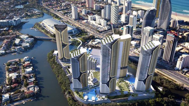 Artist impression of The Star Gold Coast's masterplan concept. Image: Supplied