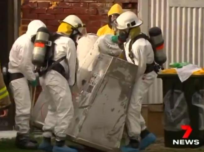 Police dismantle massive drug lab at Queenstown. Pictures: 7 News