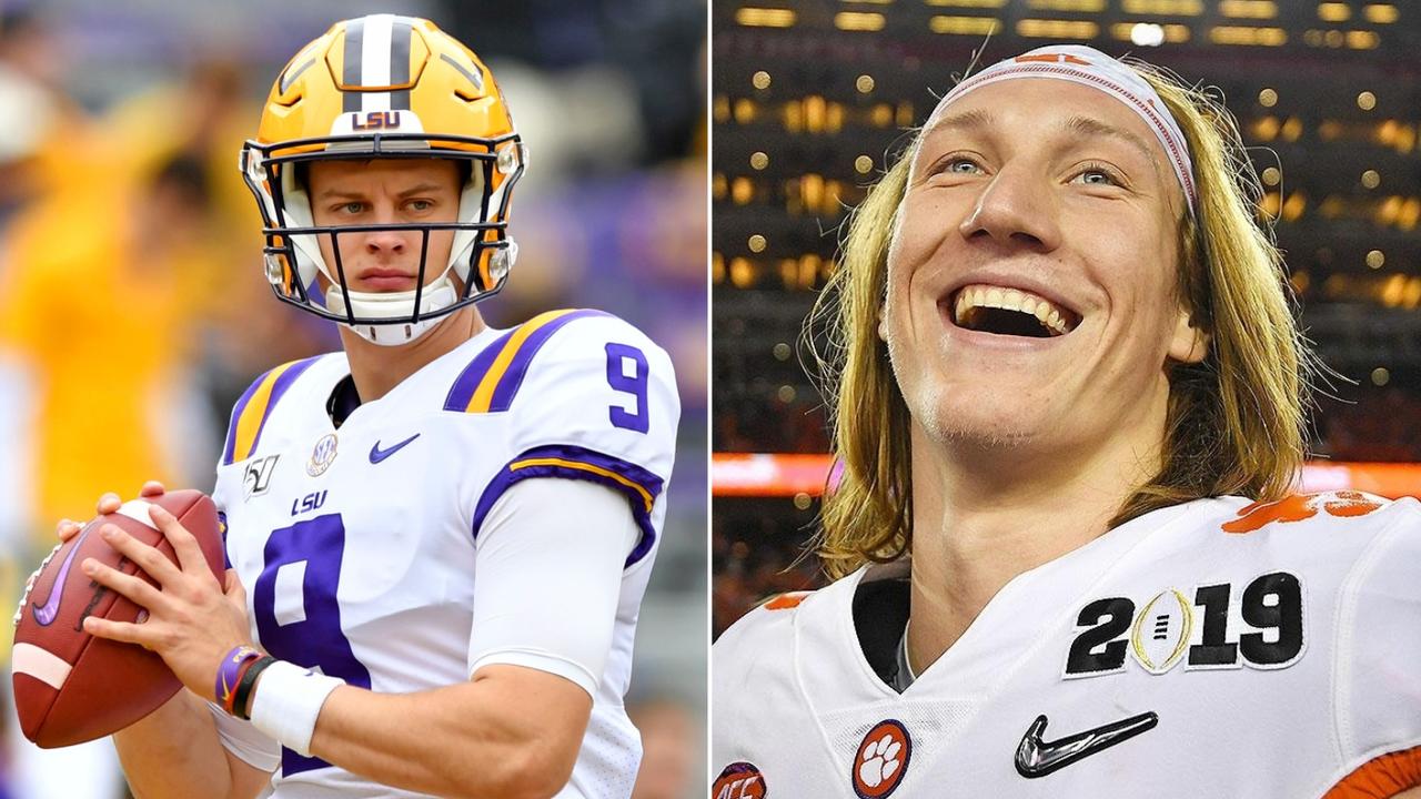 LSU quarterback Joe Burrow, left, and Clemson quarterback Trevor Lawrence.  (AP Photos)