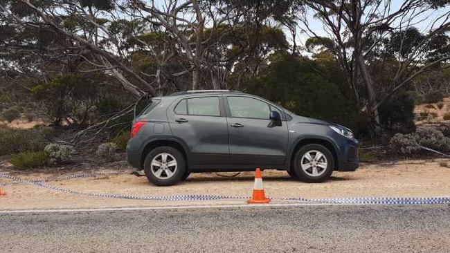 The hire Holden Trax TJ wagon in which police found blood. Picture: SAPOL 