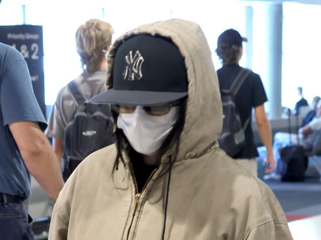 Billie Eilish, ahead  of performances in Brisbane on the 18th - 22nd February, leaves Brisbane Domestic Airport, on Monday 17th February 2025 - Photo Steve Pohlner