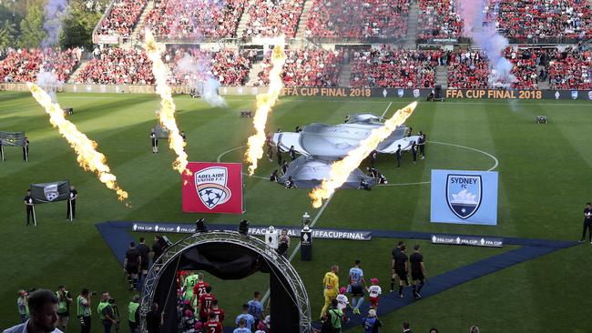 Hindmarsh Stadium was rocking. Picture: Sarah Reed