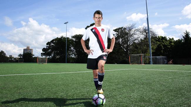 Local Sports Star Young Sporting Spirit nominee Sam Abrahamian at Cammeray Oval. Picture: Virginia Young