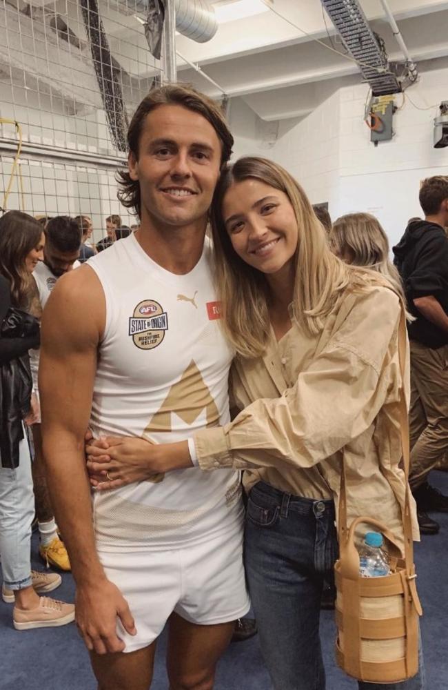 Nicola Hewitt and her partner Lachie Weller. Picture: Instagram / Nicola Hewitt