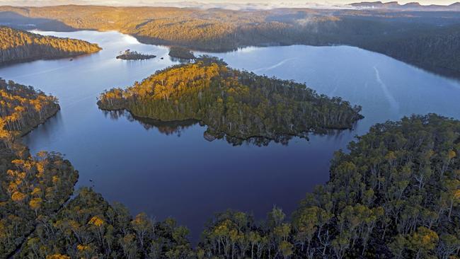 Halls Island at Lake Malbena. Picture, Rob Blakers