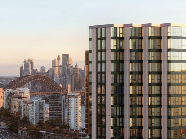 An artist's impression of the East Walker Street project in North Sydney that ALAND will develop.