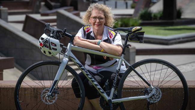 Heather Kelly will ride in the TAC People’s Ride in the memory of her late husband Rob. Picture: Brad Fleet