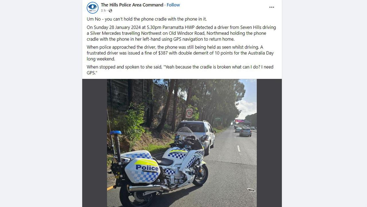 NSW rules for using phone while driving Herald Sun