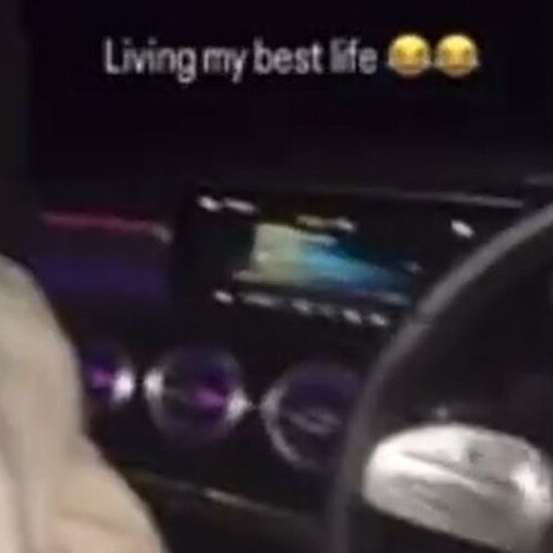 Thomas posted a video of himself driving dangerously to Instagram in April. Picture: Nine News