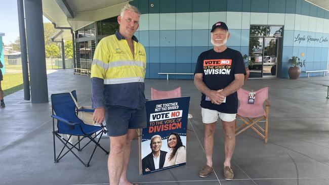 No campaigners in Proserpine Wayne Askey and Jeff Reudavey. Picture: Estelle Sanchez