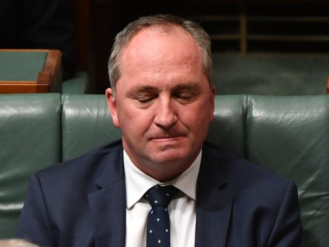 Deputy Prime Minister Barnaby Joyce during Question Time yesterday. Picture: Mick Tsikas/AAP