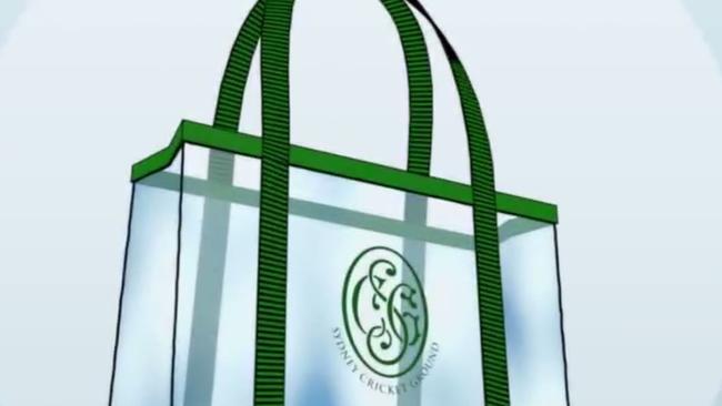 Cricket fans will be encouraged to carry personal items in clear bags.