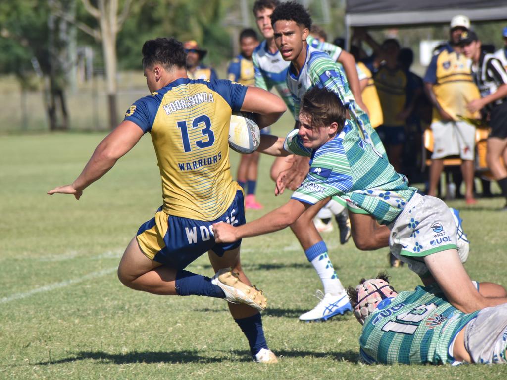 Under-17 grand final, Gladstone Ringers versus Woorabinda Warriors, at Warba Wangarunya Rugby League Carnival at Saleyards Park, Rockhampton, on January 24, 2025. Photo: Pam McKay