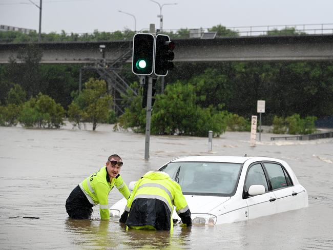 Flash flooding in Brisbane in January. Picture: NCA NewsWIRE / John Gass