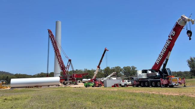 Wambo Wind Farm begin construction on Turbines